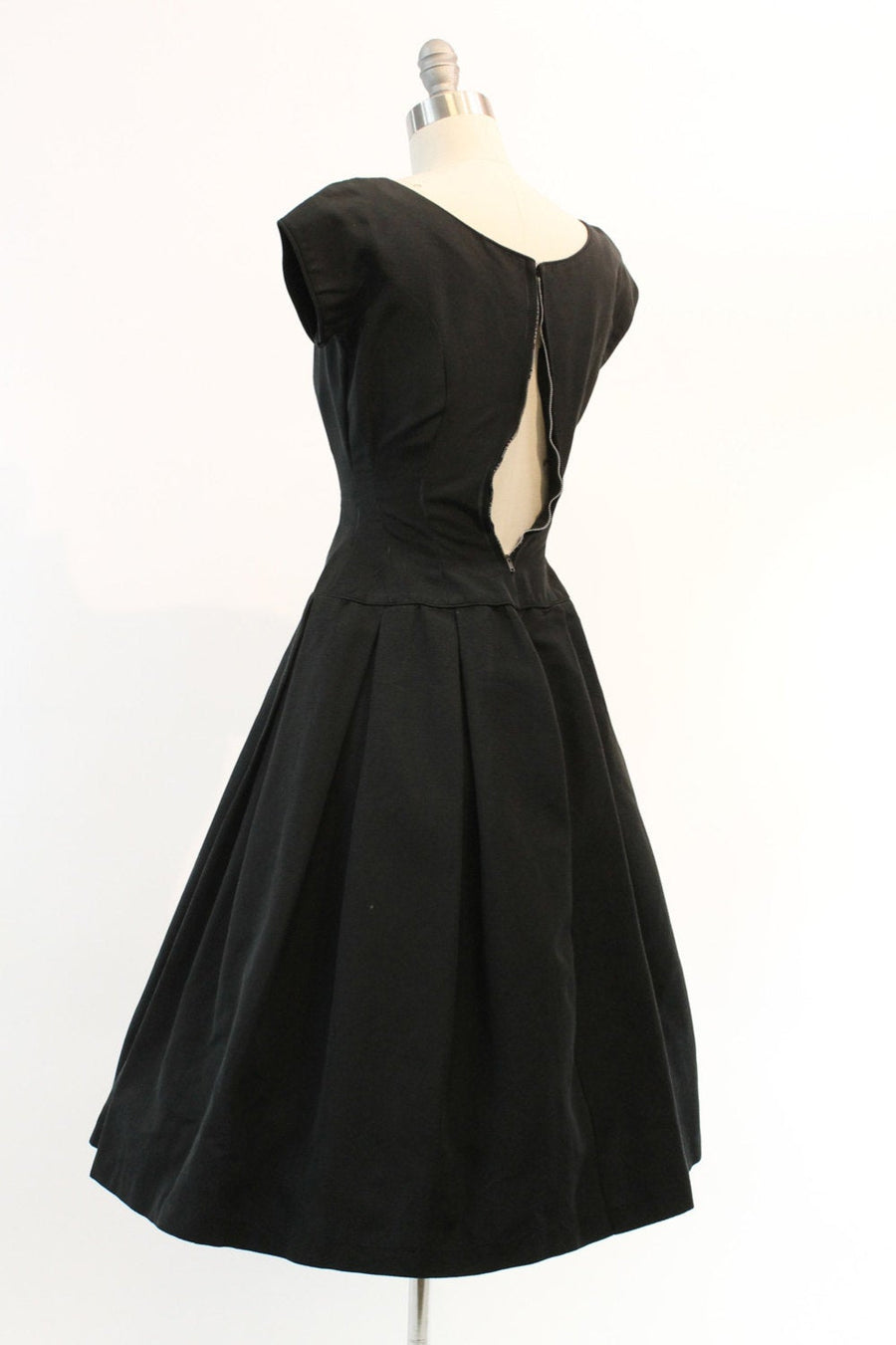 1950s rhinestone dress xs | vintage cocktail dress full skirt