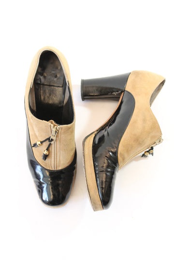 1940s zip front shoes platforms size 5 us | new fall